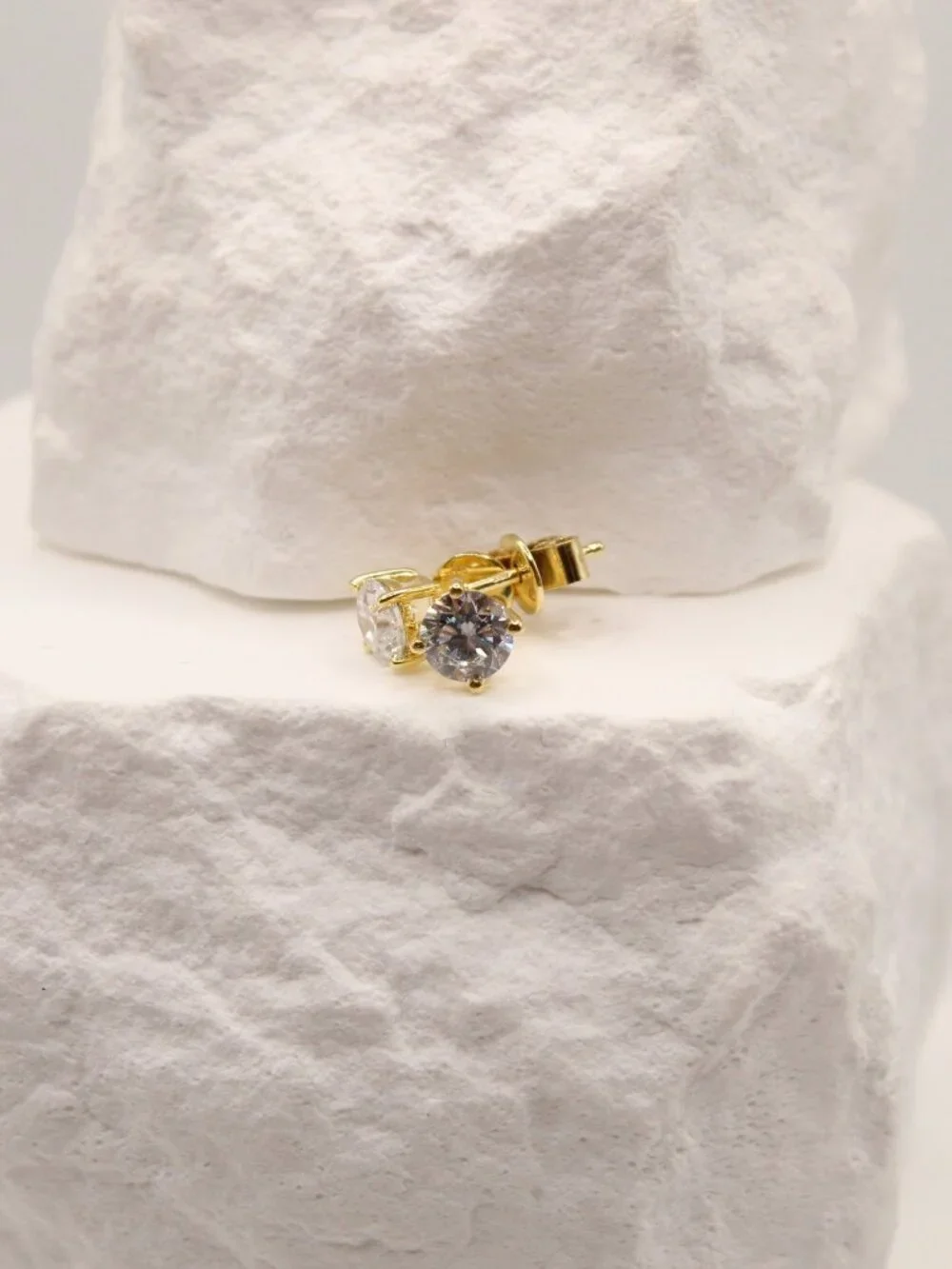 Classic Solitaire Stud Earrings